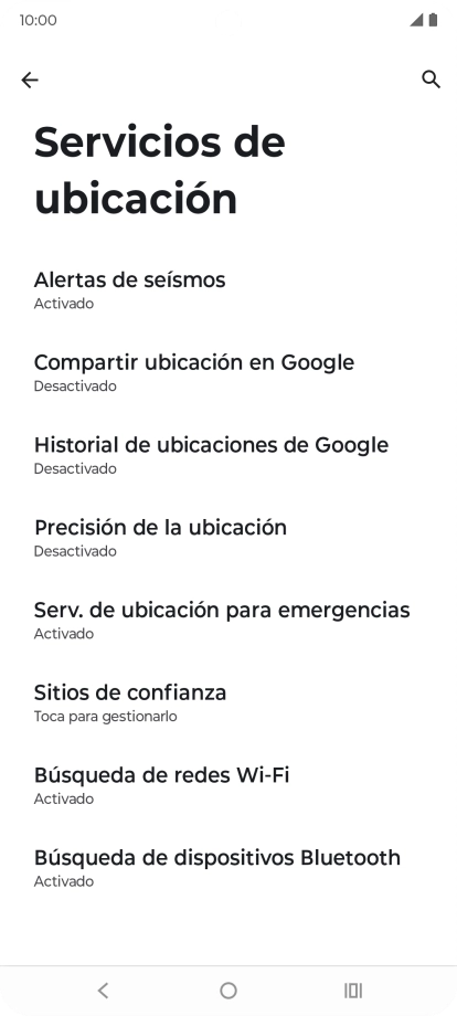 Pulsa Precisión de la ubicación. Pulsa Precisión de la ubicación.