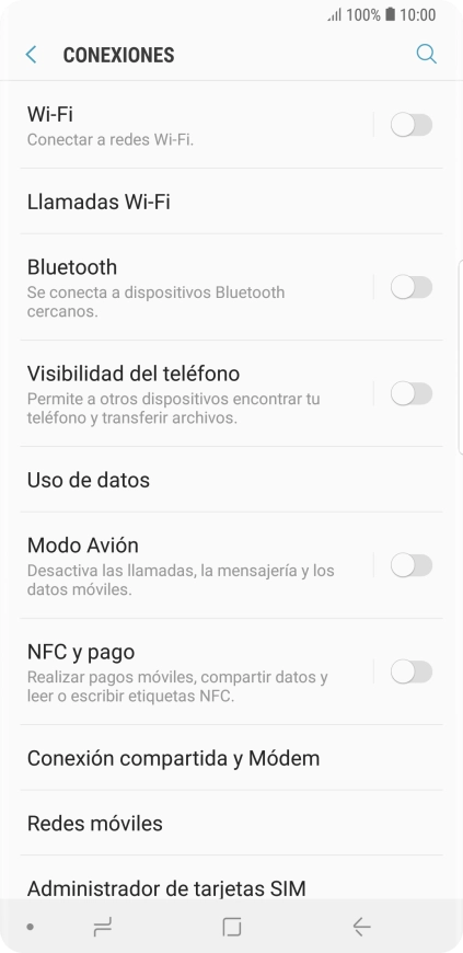 Pulsa Redes móviles.