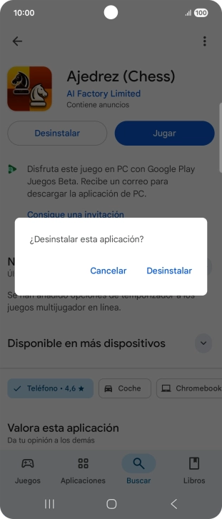 Pulsa Desinstalar.