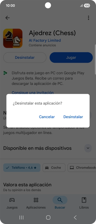 Pulsa Desinstalar.