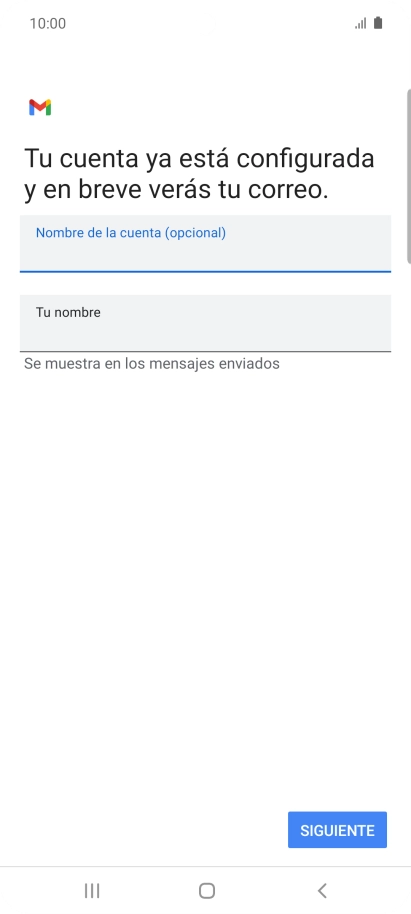 Pulsa Tu nombre e introduce el nombre del remitente. Pulsa Tu nombre e introduce el nombre del remitente.