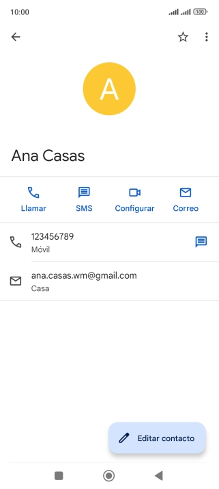 Pulsa el número de teléfono deseado. Pulsa el número de teléfono deseado.