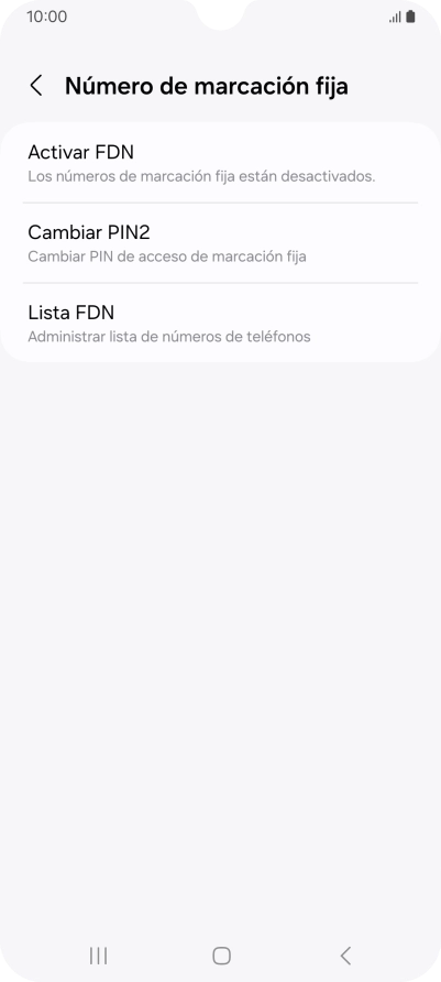 Pulsa Activar FDN. Pulsa Activar FDN.