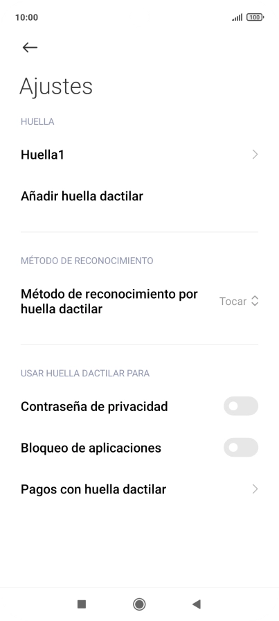 Pulsa el indicador junto a los ajustes deseados para activarlos o desactivarlos. Pulsa el indicador junto a los ajustes deseados para activarlos o desactivarlos.