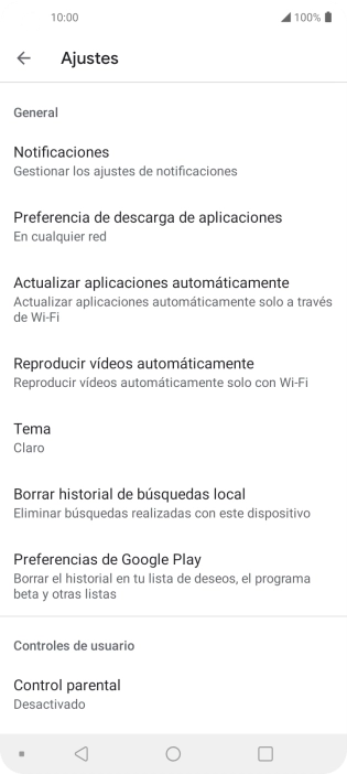 Pulsa Actualizar aplicaciones automáticamente. Pulsa Actualizar aplicaciones automáticamente.