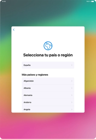 Pulsa el país o el área deseados. Pulsa el país o el área deseados.