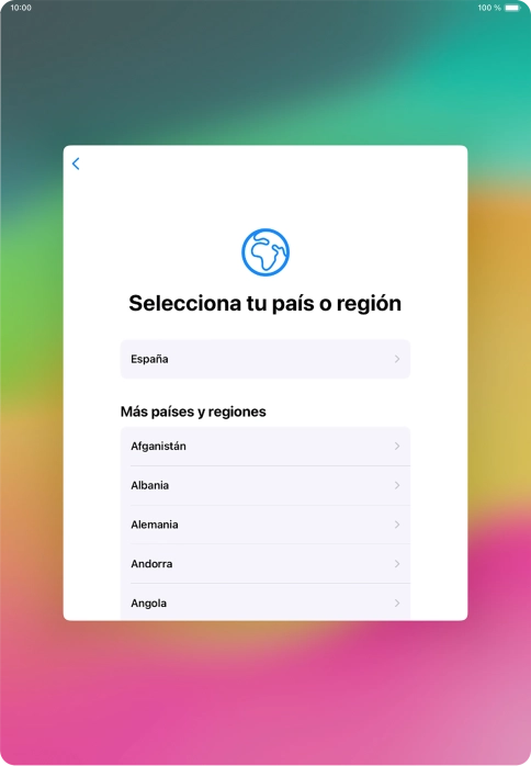 Pulsa el país o el área deseados. Pulsa el país o el área deseados.