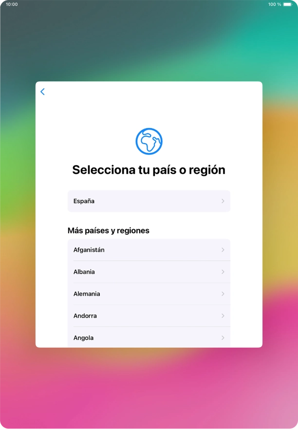 Pulsa el país o el área deseados. Pulsa el país o el área deseados.