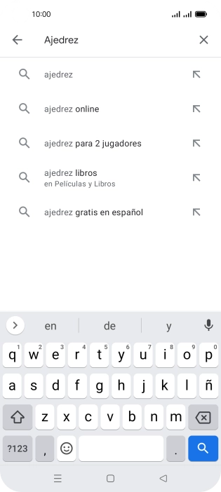 Introduce el nombre del tema o de la app y pulsa el icono de búsqueda. Introduce el nombre del tema o de la app y pulsa el icono de búsqueda.