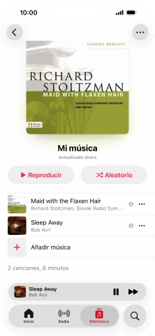 Pulsa el título de la canción. Pulsa el título de la canción.