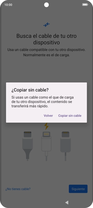 Pulsa Copiar sin cable.
