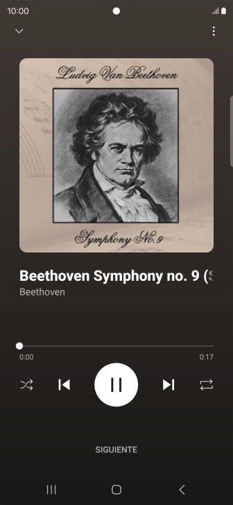 Pulsa la flecha hacia la derecha para ir al archivo de música siguiente. Pulsa la flecha hacia la derecha para ir al archivo de música siguiente.