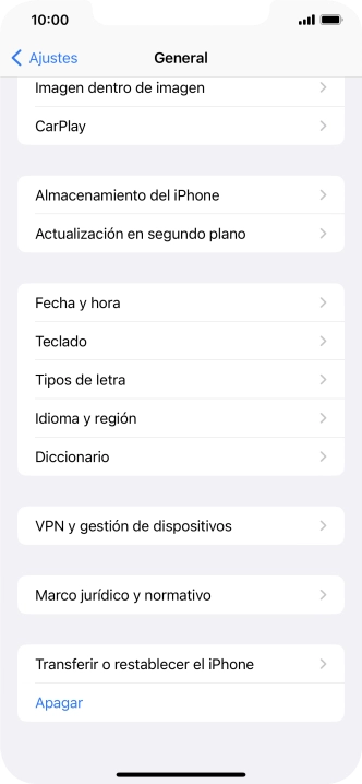 Pulsa Fecha y hora.