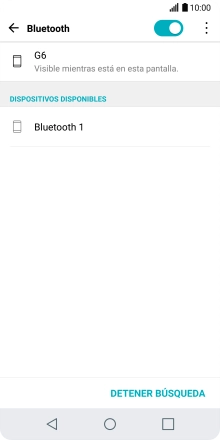 Pulsa el dispositivo Bluetooth deseado y sigue las indicaciones de la pantalla para vincular el dispositivo al teléfono. Pulsa el dispositivo Bluetooth deseado y sigue las indicaciones de la pantalla para vincular el dispositivo al teléfono.