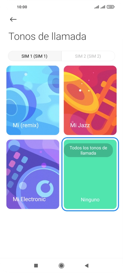 Pulsa la tarjeta SIM deseada. Pulsa la tarjeta SIM deseada.