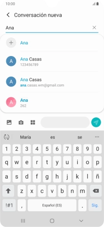 Pulsa el contacto deseado. Pulsa el contacto deseado.