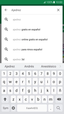 Introduce el nombre del tema o de la app y pulsa el icono de búsqueda. Introduce el nombre del tema o de la app y pulsa el icono de búsqueda.