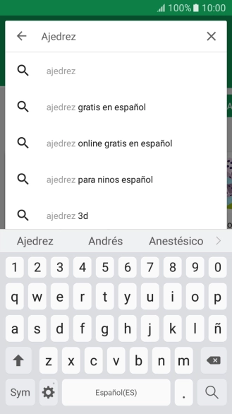 Introduce el nombre del tema o de la app y pulsa el icono de búsqueda. Introduce el nombre del tema o de la app y pulsa el icono de búsqueda.