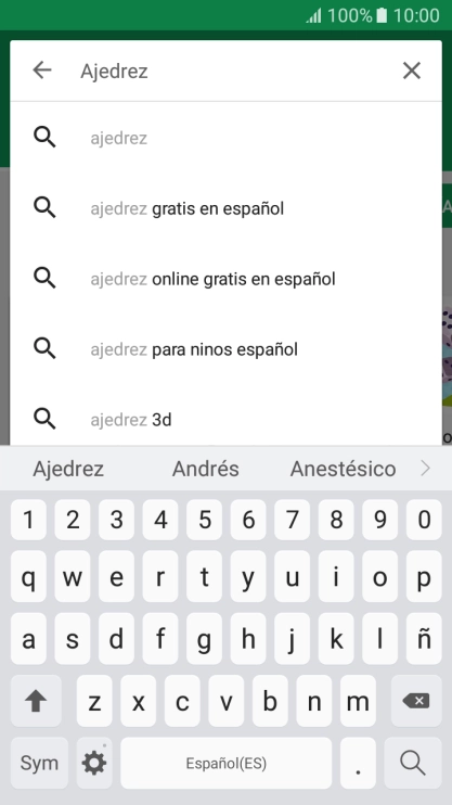 Introduce el nombre del tema o de la app y pulsa el icono de búsqueda. Introduce el nombre del tema o de la app y pulsa el icono de búsqueda.