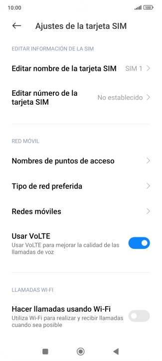Pulsa Nombres de puntos de acceso.