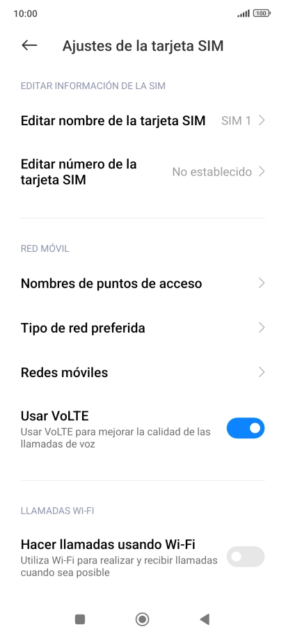 Pulsa Nombres de puntos de acceso.