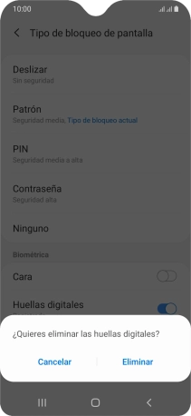 Pulsa Eliminar.