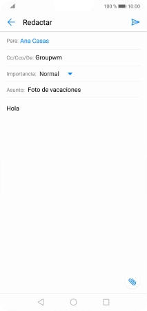 Pulsa el icono de anexos. Pulsa el icono de anexos.
