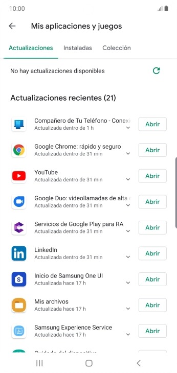 Pulsa Instaladas.