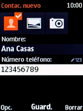 Pulsa la tecla de navegación. Pulsa la tecla de navegación.