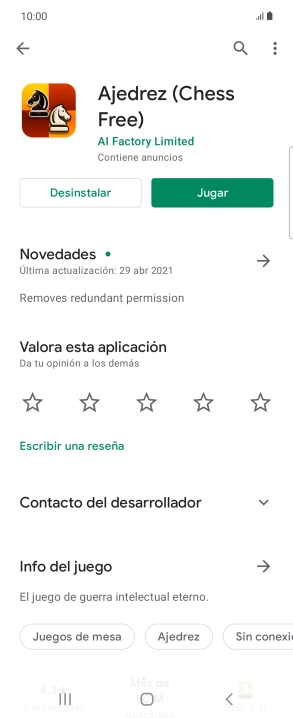 Pulsa Desinstalar. Pulsa Desinstalar.