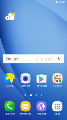 Desliza el dedo hacia abajo desde la parte superior de la pantalla.