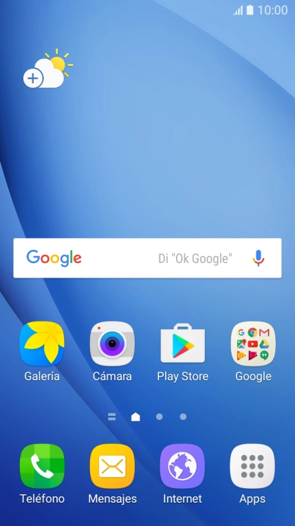 Desliza el dedo hacia abajo desde la parte superior de la pantalla.