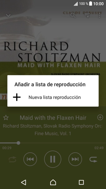 Pulsa Nueva lista reproducción.