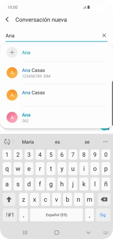 Pulsa el contacto deseado. Pulsa el contacto deseado.