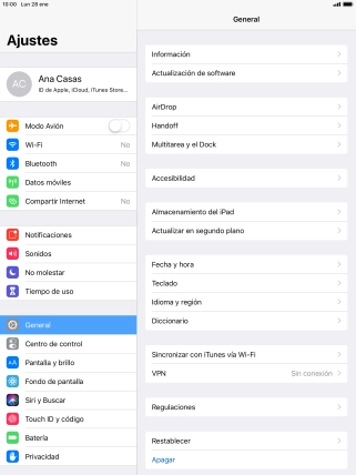 Pulsa Almacenamiento del iPad.