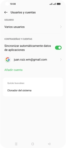 Pulsa Añadir cuenta. Pulsa Añadir cuenta.