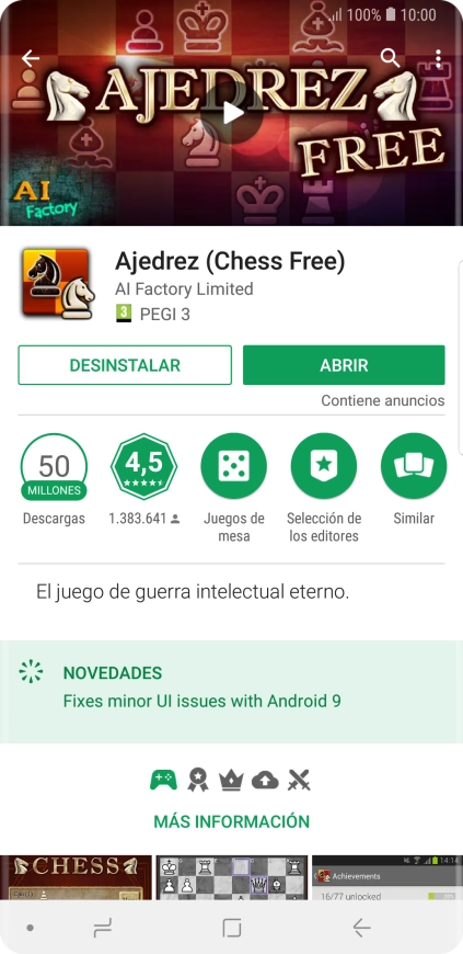 Pulsa DESINSTALAR.