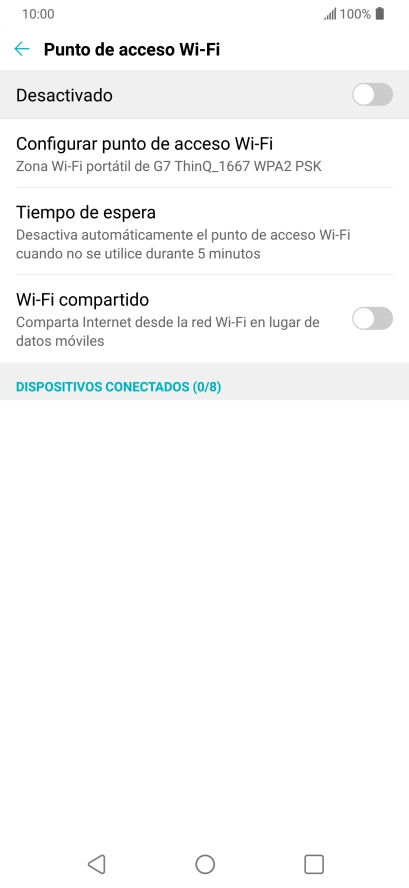 Pulsa Configurar punto de acceso Wi-Fi. Pulsa Configurar punto de acceso Wi-Fi.