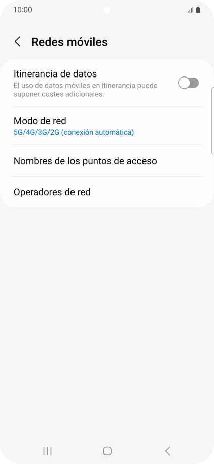 Pulsa Nombres de los puntos de acceso.