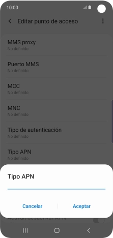 Introduce default y pulsa Aceptar. Introduce default y pulsa Aceptar.