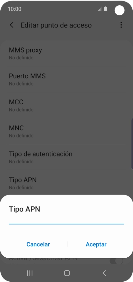 Introduce default y pulsa Aceptar. Introduce default y pulsa Aceptar.