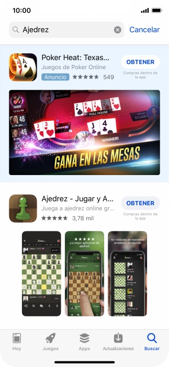 Pulsa la app deseada. Pulsa la app deseada.