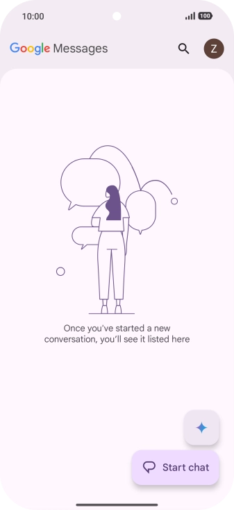 Press the profile icon.