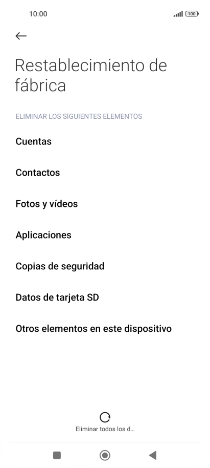 Pulsa Eliminar todos los d.... Pulsa Eliminar todos los d....