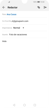 Pulsa el icono de anexos. Pulsa el icono de anexos.