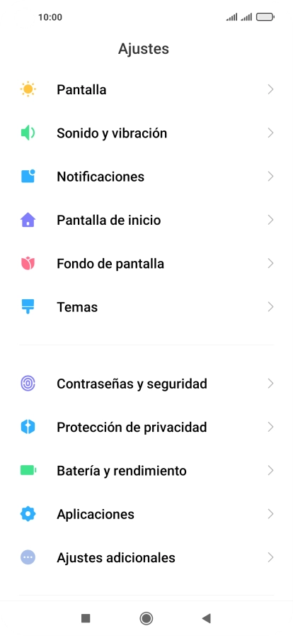 Pulsa Aplicaciones.