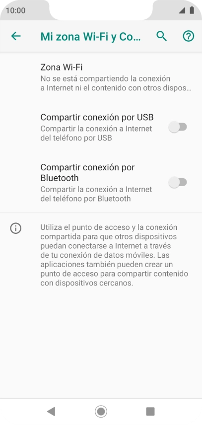 Pulsa Zona Wi-Fi.