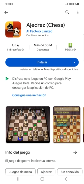 Pulsa Instalar y sigue las indicaciones de la pantalla para instalar la app. Pulsa Instalar y sigue las indicaciones de la pantalla para instalar la app.