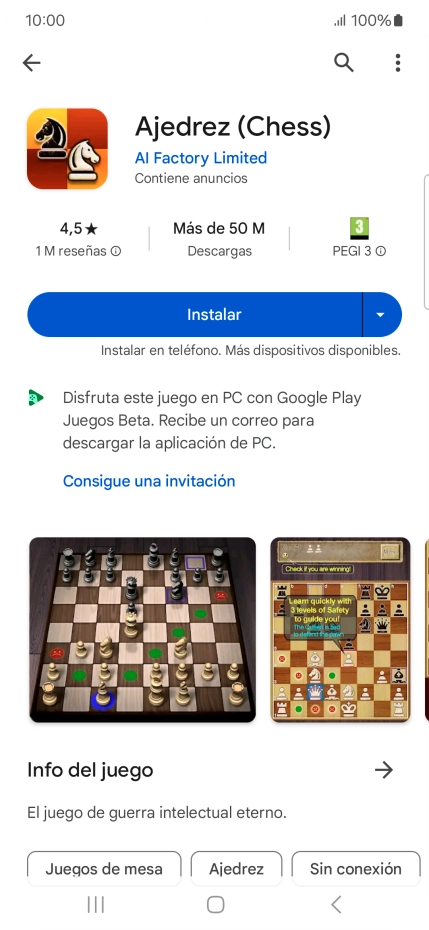 Pulsa Instalar y sigue las indicaciones de la pantalla para instalar la app. Pulsa Instalar y sigue las indicaciones de la pantalla para instalar la app.