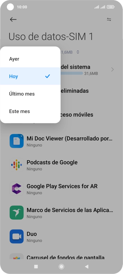Pulsa el ajuste deseado. Pulsa el ajuste deseado.